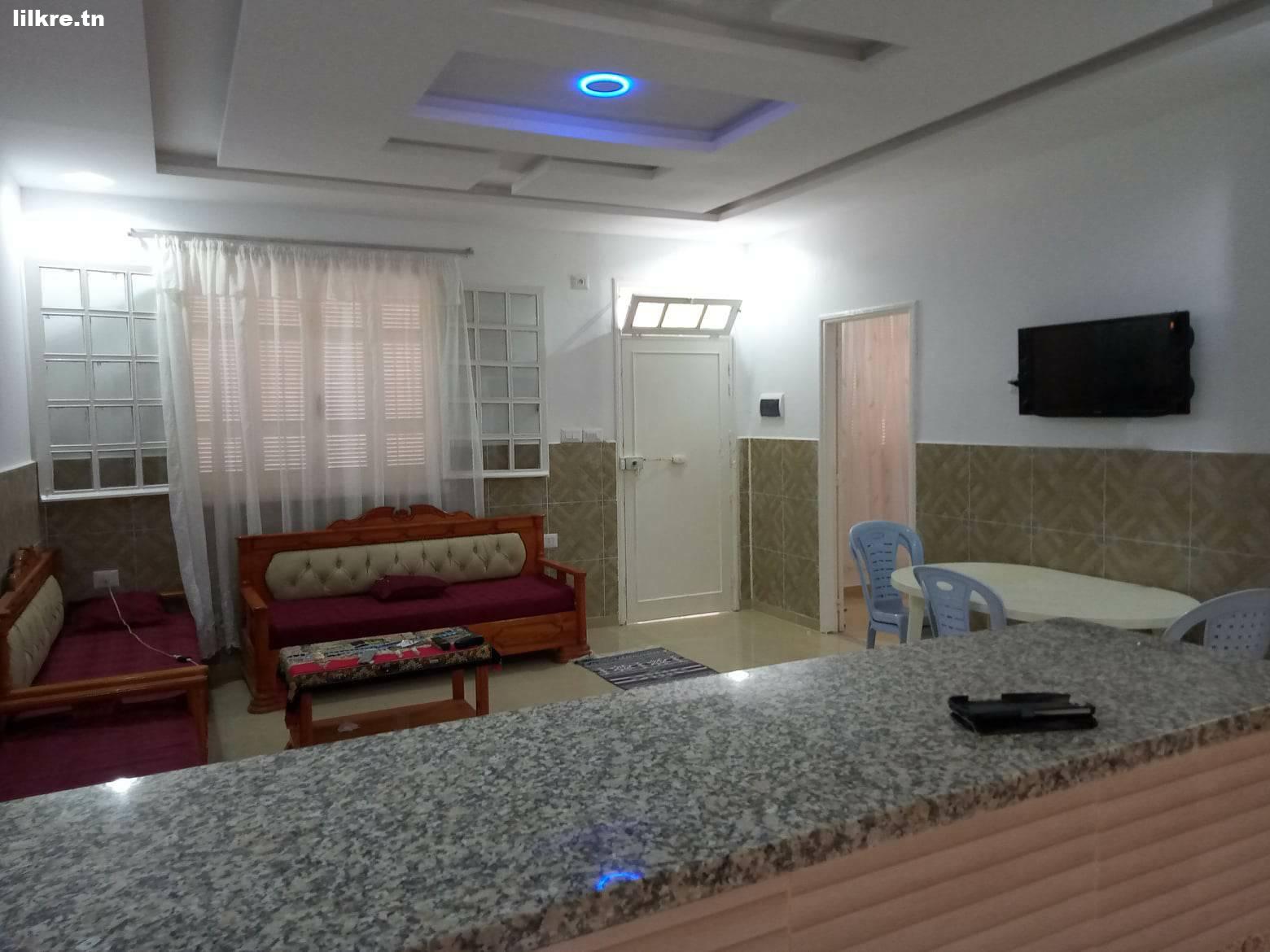 A louer un Appartement S+2 Richement Meublée à Hammam Ghezèze