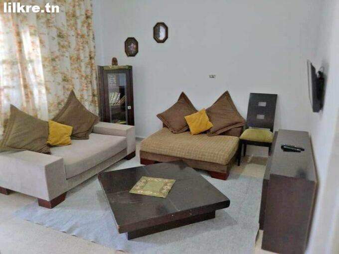 A louer un Appartement S+2 à Djerba Houmt Souk Richement Meublé
