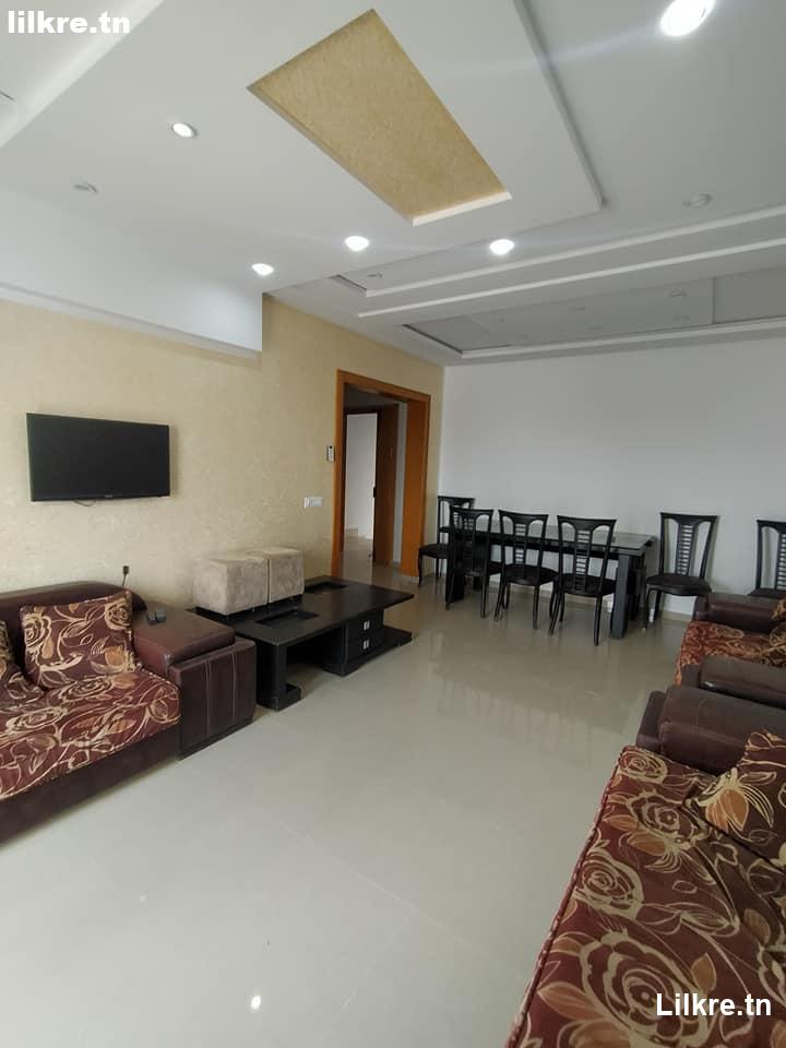 A louer Un appartement S+3 Richement meublé à Skanes Monastir