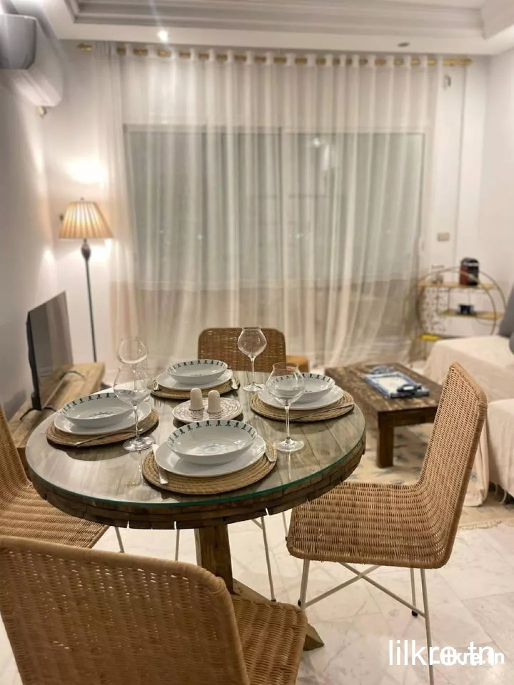 à louer Appartement s+1  chic à le kram la goulette