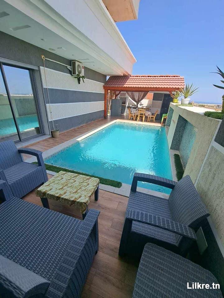 Villa a louer avec piscine privée a dar allouch