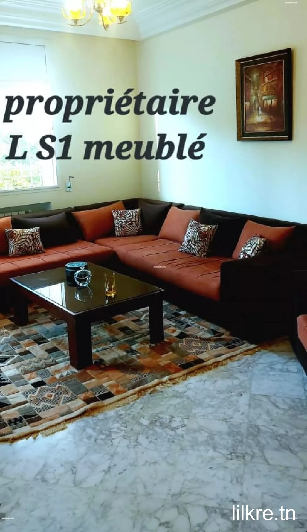 Excellent Apt S1 meublé Neuf Cité Ennasr2 pour étranger 