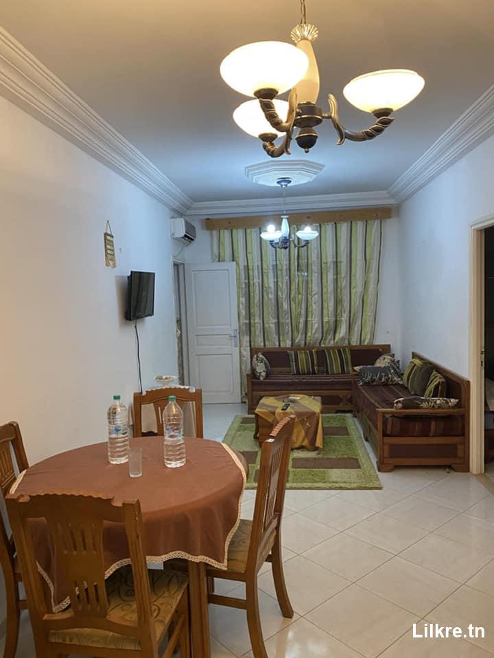 A louer un Appartement S+1 richement meublé , Meublé qui se trouve  à Hammamet Yasmina